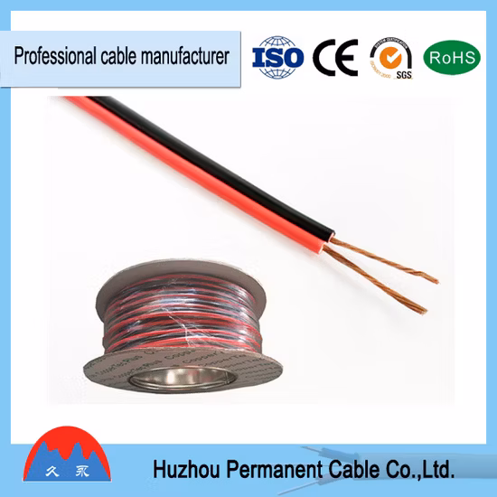 1.5mm2 Transparent Speaker Cable, Red and Black Parallel Electrical Wire